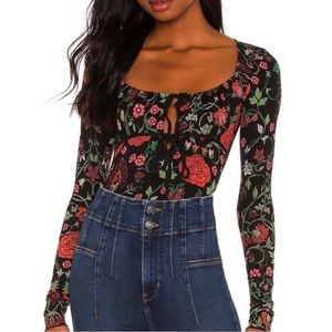 [Free People] Make It Easy Top in Dark Knight Floral L